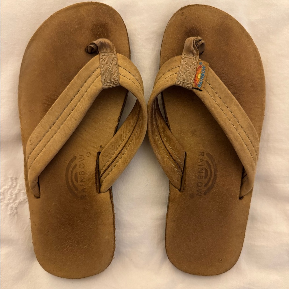 Rainbow Classic Brown Flip-Flops